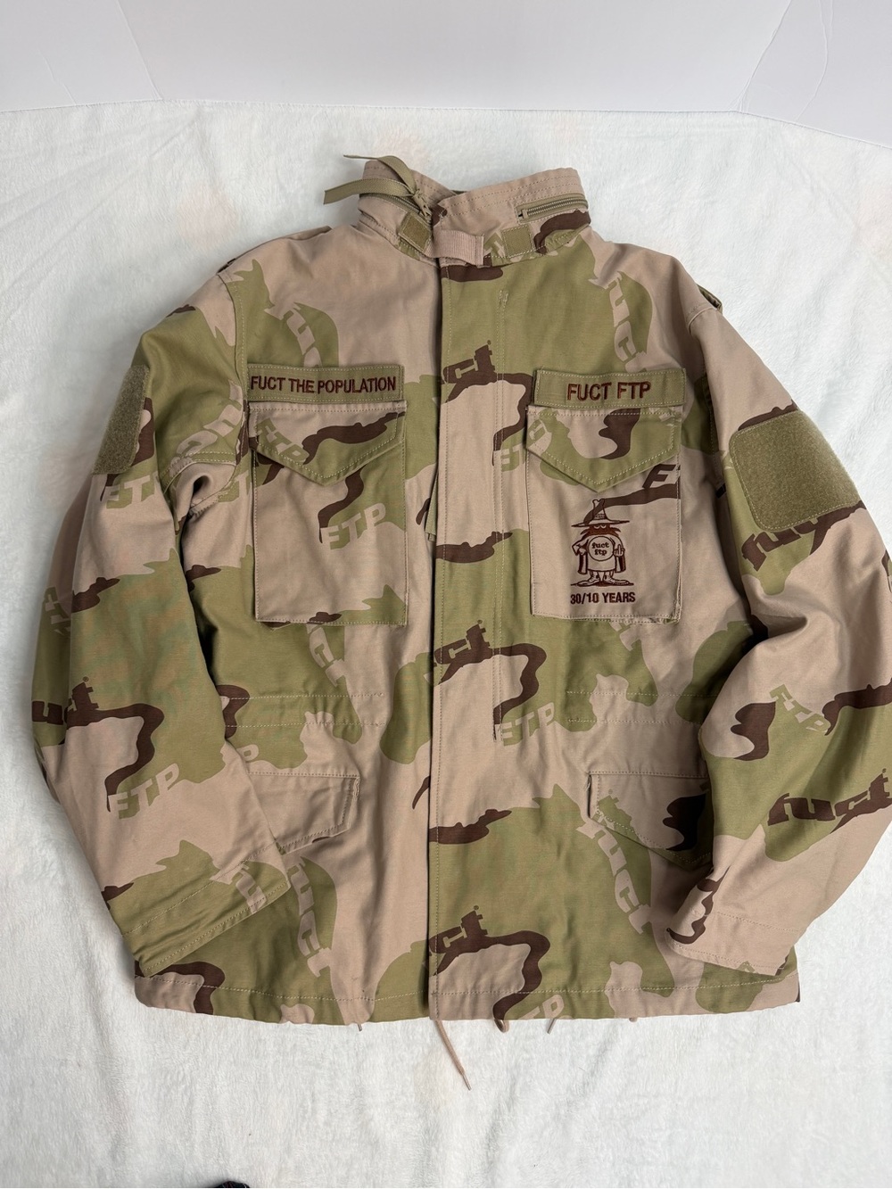 FTP Kids Desert Camo Pea Coat in Tan, Green, Brown
